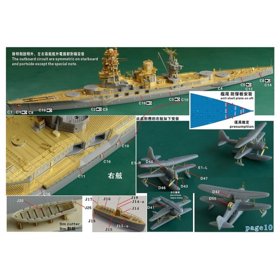 1/700 WWII IJN Battleship Nagato 1944 Upgrade set for Aoshima kits (Standard) 1/700 WWII IJN Battleship Nagato 1944 Upgrade set for Aoshima kits (Standard)