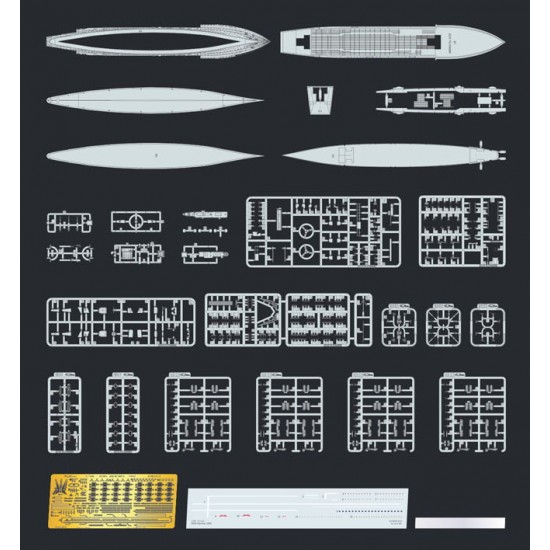 1/700 HMS Hermes 1942 (with photo-etched sheet and decals) 1/700 HMS Hermes 1942 (with photo-etched sheet and decals)