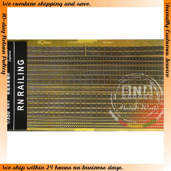 1/350 WWII Royal Navy Railings 1/350 WWII Royal Navy Railings