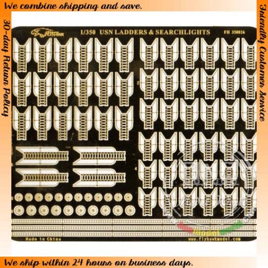 1/350 WWII USN Ladders & Searchlights 1/350 WWII USN Ladders & Searchlights