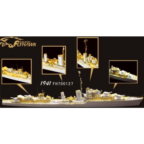 Photoetch for 1/700 Destroyer HMS Eskimo 1941 for Trumpeter kit #05757 Photoetch for 1/700 Destroyer HMS Eskimo 1941 for Trumpeter kit #05757