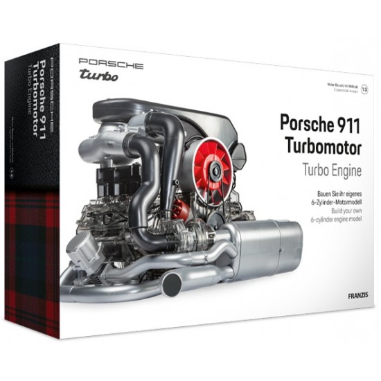 1/4 Porsche 911 Turbomotor 6-cylinder Working Turbo Engine Model