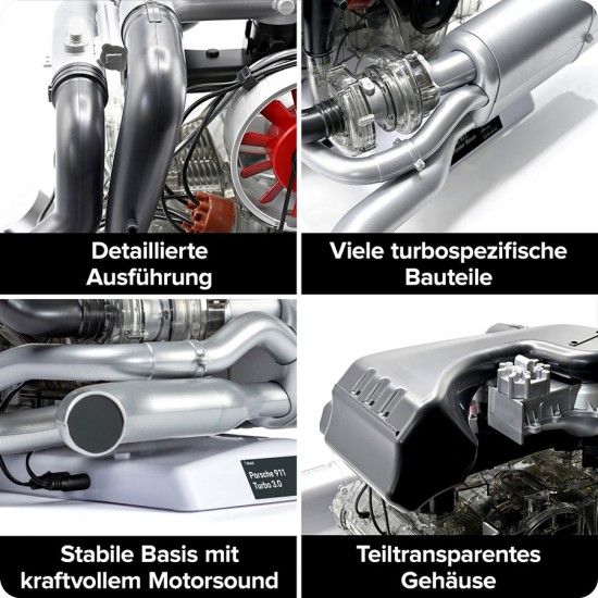 1/4 Porsche 911 Turbomotor 6-cylinder Working Turbo Engine Model 1/4 Porsche 911 Turbomotor 6-cylinder Working Turbo Engine Model