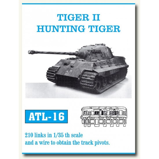 Metal Tracks for 1/35 German Tiger II/Hunting Tiger (210 links) Metal Tracks for 1/35 German Tiger II/Hunting Tiger (210 links)