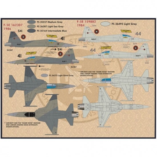 Decals for 1/32 TOPGUN Tigers Northrop F-5E Decals for 1/32 TOPGUN Tigers Northrop F-5E