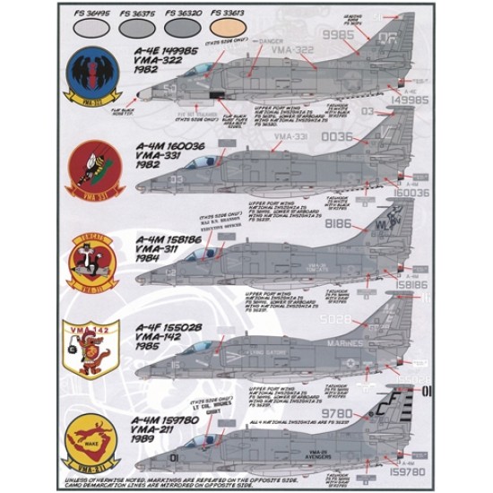 1/32 LO-Viz Devil Dog Scooters Decal for OA-4M/TA-4J/A-4M/F/E Skyhawks 1/32 LO-Viz Devil Dog Scooters Decal for OA-4M/TA-4J/A-4M/F/E Skyhawks