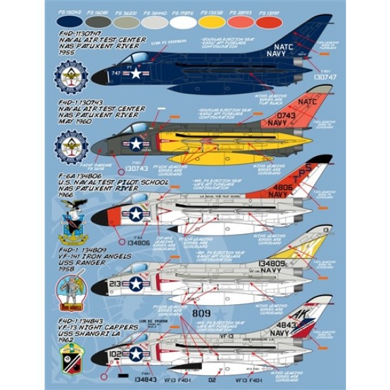 1/48 F4D-1 Skyray Fast Fords National Insignias & Stencil Decals for Tamiya kits 1/48 F4D-1 Skyray Fast Fords National Insignias & Stencil Decals for Tamiya kits