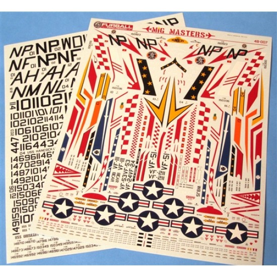 Decals for 1/48 Mig Masters: F-8 Crusaders of the Vietnam War Decals for 1/48 Mig Masters: F-8 Crusaders of the Vietnam War