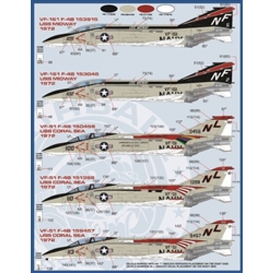 1/48 Vietnam War Bravo MIG KILLERS Part I (REDUX) Decals for Tamiya kits 1/48 Vietnam War Bravo MIG KILLERS Part I (REDUX) Decals for Tamiya kits