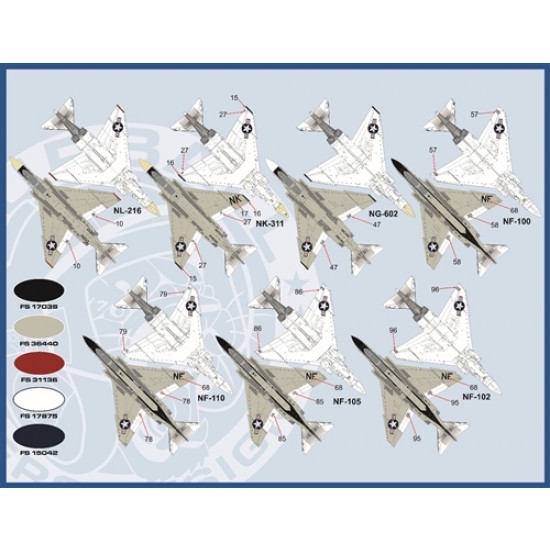1/48 Vietnam War Bravo MIG KILLERS Part I (REDUX) Decals for Tamiya kits 1/48 Vietnam War Bravo MIG KILLERS Part I (REDUX) Decals for Tamiya kits