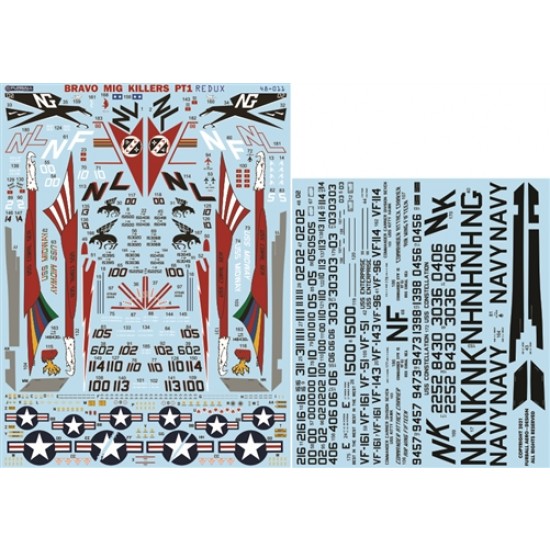 1/48 Vietnam War Bravo MIG KILLERS Part I (REDUX) Decals for Tamiya kits 1/48 Vietnam War Bravo MIG KILLERS Part I (REDUX) Decals for Tamiya kits