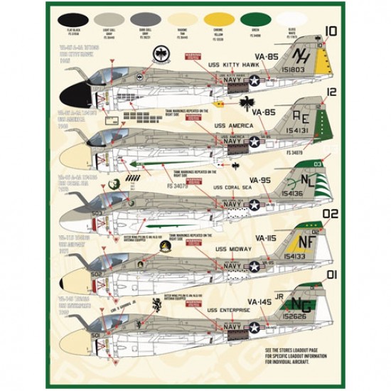 1/48 Iron Tadpoles: A-6A/B Intruders of the Vietnam War Decals for Hobby Boss kits 1/48 Iron Tadpoles: A-6A/B Intruders of the Vietnam War Decals for Hobby Boss kits