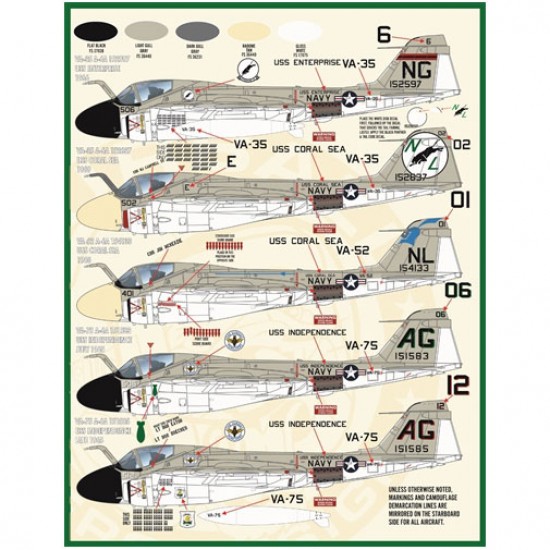 1/48 Iron Tadpoles: A-6A/B Intruders of the Vietnam War Decals for Hobby Boss kits 1/48 Iron Tadpoles: A-6A/B Intruders of the Vietnam War Decals for Hobby Boss kits