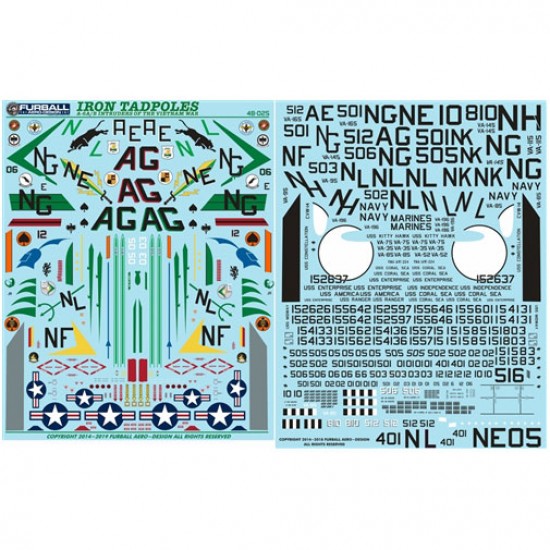 1/48 Iron Tadpoles: A-6A/B Intruders of the Vietnam War Decals for Hobby Boss kits 1/48 Iron Tadpoles: A-6A/B Intruders of the Vietnam War Decals for Hobby Boss kits