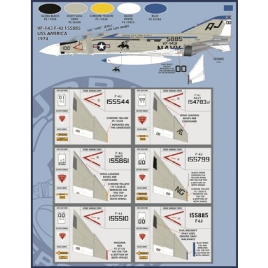 1/48 Air Wing All-Stars: Phantoms Part 3 Decals for Academy kits