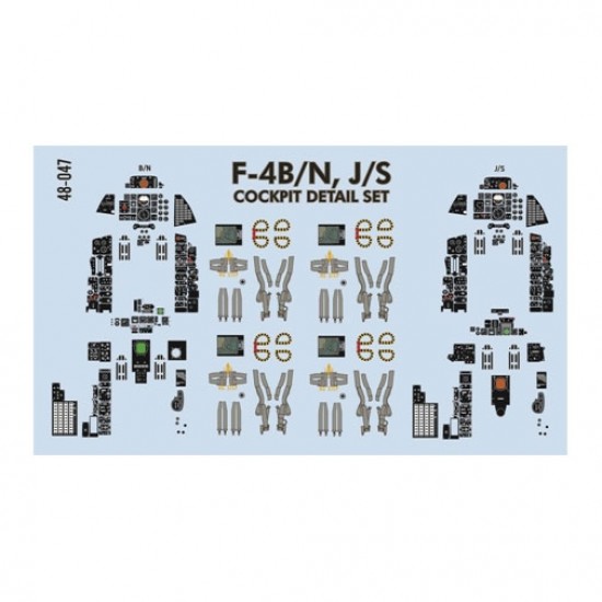 1/48 McDonnell Douglas F-4B/N, J/S Cockpit Decals Set for Academy kits 1/48 McDonnell Douglas F-4B/N, J/S Cockpit Decals Set for Academy kits