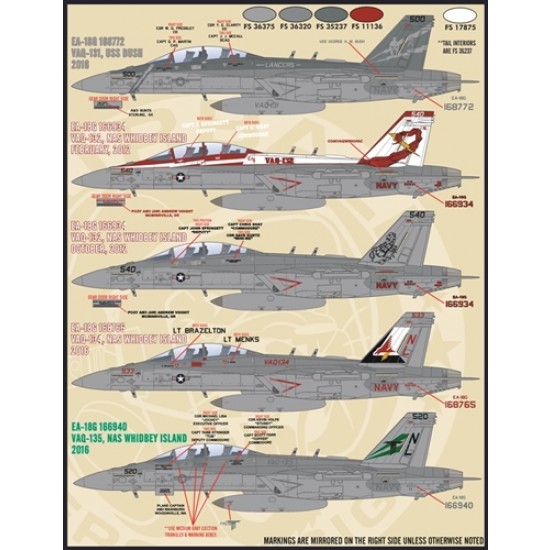 Decals for 1/48 EA-18G Growler Anthology PART II Decals for 1/48 EA-18G Growler Anthology PART II