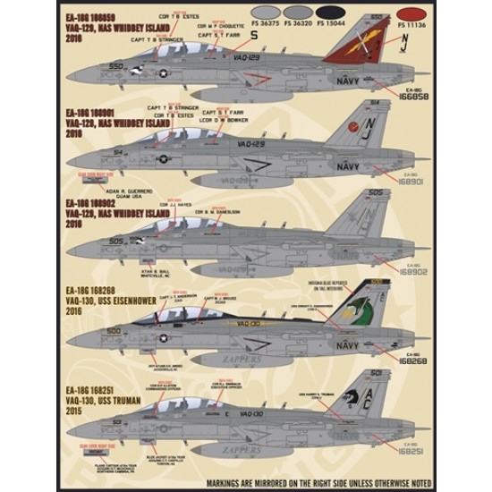 Decals for 1/48 EA-18G Growler Anthology PART II Decals for 1/48 EA-18G Growler Anthology PART II