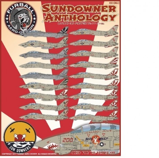 Decals for 1/48 F-14 VF-111 Sumdowners Anthology Decals for 1/48 F-14 VF-111 Sumdowners Anthology