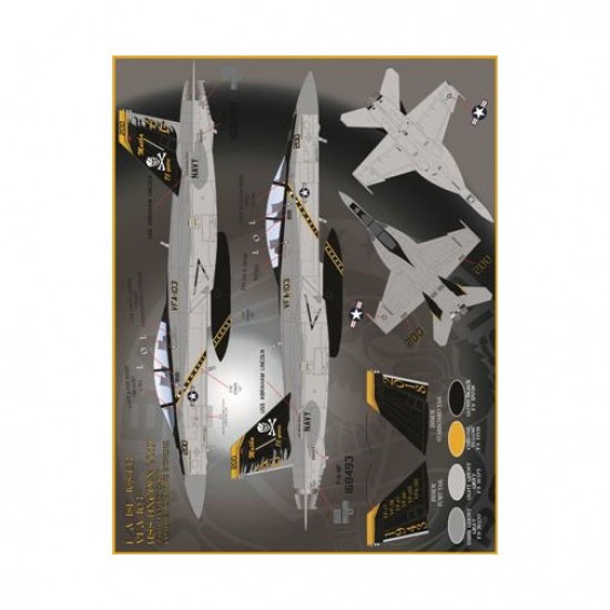 Decals for 1/48 F/A-18F Victory Super Hornets VFA-103 75th Anniversary CAG Jet Decals for 1/48 F/A-18F Victory Super Hornets VFA-103 75th Anniversary CAG Jet