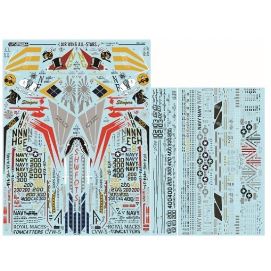 Decals for 1/48 Air Wing All-Stars Super Hornets PT V Decals for 1/48 Air Wing All-Stars Super Hornets PT V