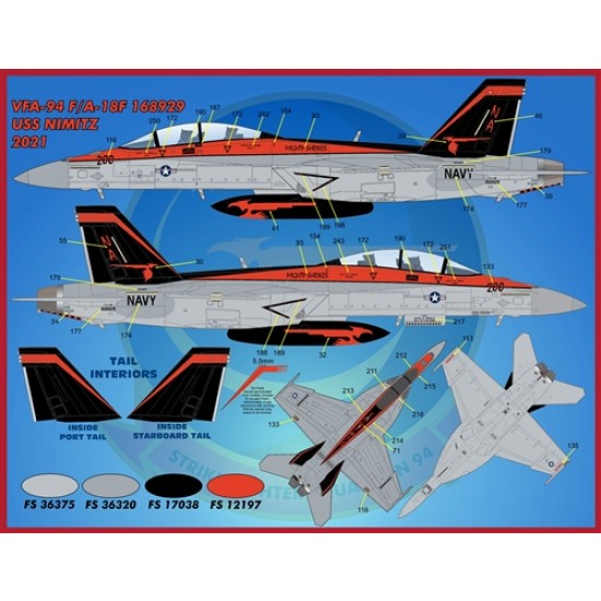Decals for 1/48 Air Wing All-Stars Super Hornets PT V Decals for 1/48 Air Wing All-Stars Super Hornets PT V