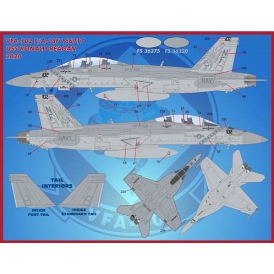 Decals for 1/48 Air Wing All-Stars Super Hornets PT V Decals for 1/48 Air Wing All-Stars Super Hornets PT V