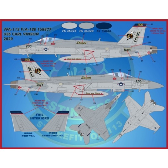 Decals for 1/48 Air Wing All-Stars Super Hornets PT V Decals for 1/48 Air Wing All-Stars Super Hornets PT V