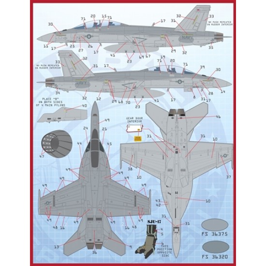 Decals for 1/48 Air Wing All-Stars Super Hornets PT V Decals for 1/48 Air Wing All-Stars Super Hornets PT V