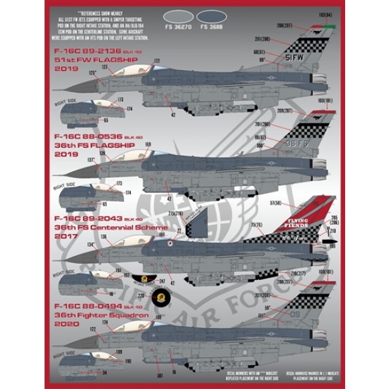 Decals for 1/48 PACAF F-16 Viper Demo Decals for 1/48 PACAF F-16 Viper Demo