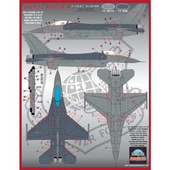 Decals for 1/48 PACAF F-16 Viper Demo Decals for 1/48 PACAF F-16 Viper Demo