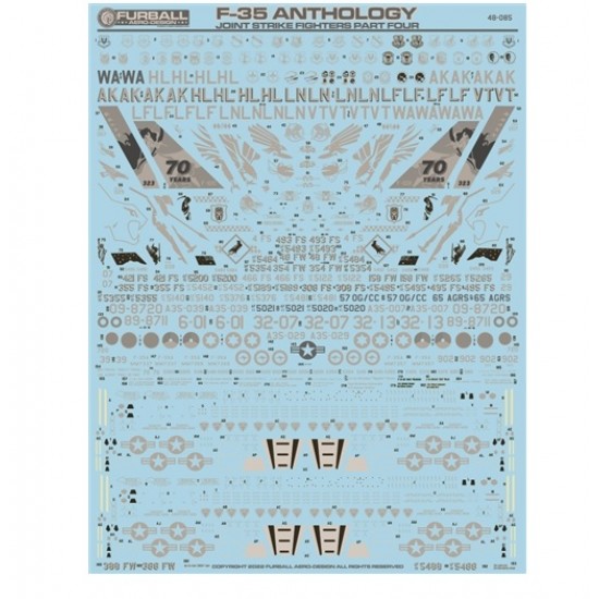 Decals for 1/48 F-35A Lightning II Anthology Part 4 Decals for 1/48 F-35A Lightning II Anthology Part 4
