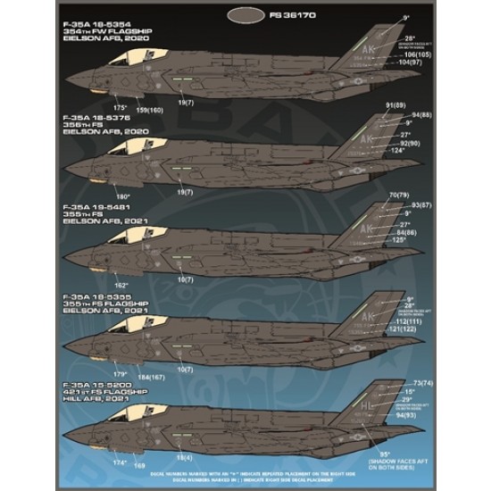 Decals for 1/48 F-35A Lightning II Anthology Part 4 Decals for 1/48 F-35A Lightning II Anthology Part 4