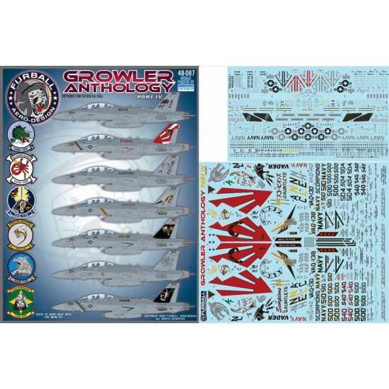 Decals for 1/48 Boeing EA-18G Growler Anthology PART IV Decals for 1/48 Boeing EA-18G Growler Anthology PART IV