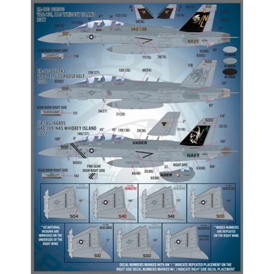 Decals for 1/48 Boeing EA-18G Growler Anthology PART IV Decals for 1/48 Boeing EA-18G Growler Anthology PART IV