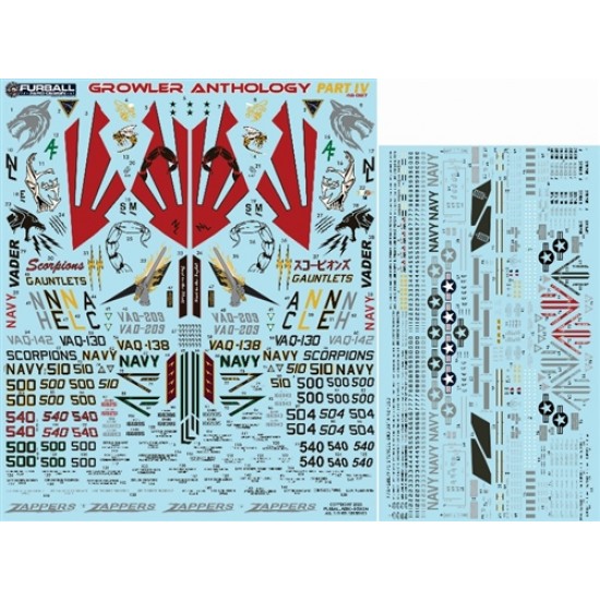 Decals for 1/48 Boeing EA-18G Growler Anthology PART IV Decals for 1/48 Boeing EA-18G Growler Anthology PART IV