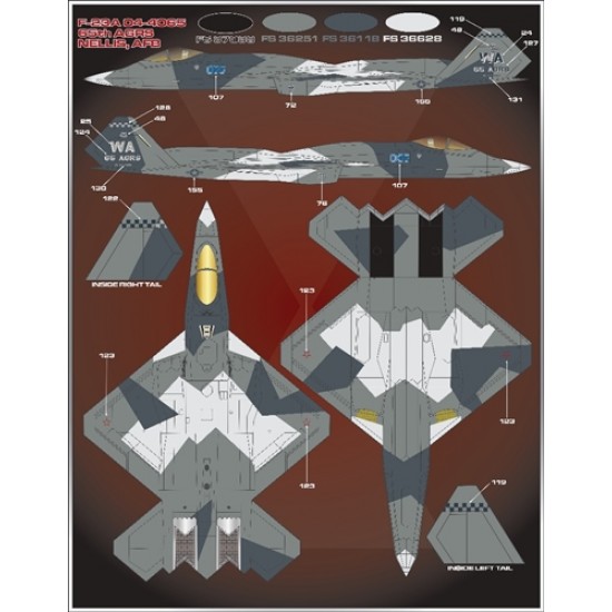 1/48 YF/F-23 Black Widows Decals for 2 Complete Jets 1/48 YF/F-23 Black Widows Decals for 2 Complete Jets