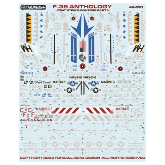 1/48 F-35B Anthology Part Five Decals for Tamiya kit 1/48 F-35B Anthology Part Five Decals for Tamiya kit