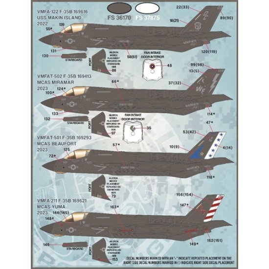 1/48 F-35B Anthology Part Five Decals for Tamiya kit 1/48 F-35B Anthology Part Five Decals for Tamiya kit
