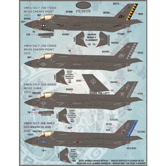 1/48 F-35B Anthology Part Five Decals for Tamiya kit 1/48 F-35B Anthology Part Five Decals for Tamiya kit