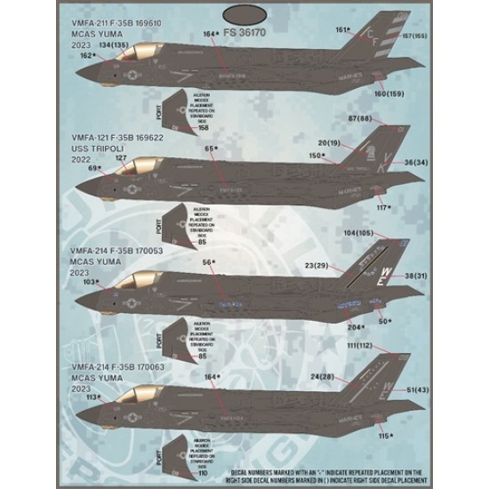 1/48 F-35B Anthology Part Five Decals for Tamiya kit 1/48 F-35B Anthology Part Five Decals for Tamiya kit