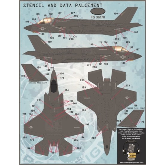 1/48 F-35B Anthology Part Five Decals for Tamiya kit