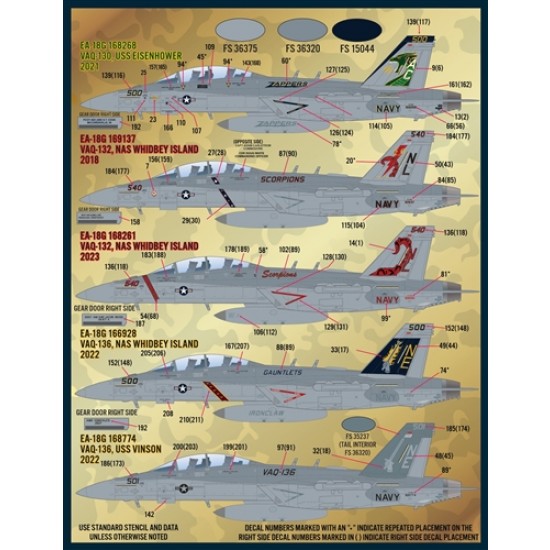 1/48 EA-18G Growler Anthology Decal Part V 1/48 EA-18G Growler Anthology Decal Part V