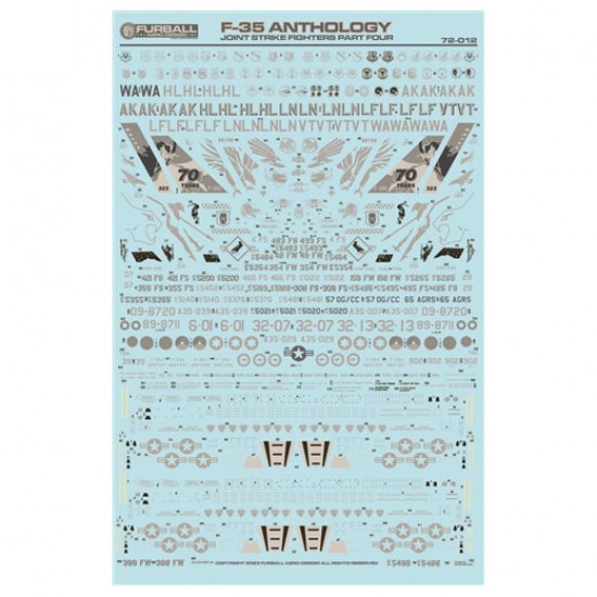 1/72 F-35A Anthology PT IV Decals for Meng/Tamiya kits 1/72 F-35A Anthology PT IV Decals for Meng/Tamiya kits