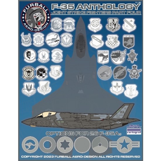 1/72 F-35A Anthology PT IV Decals for Meng/Tamiya kits 1/72 F-35A Anthology PT IV Decals for Meng/Tamiya kits