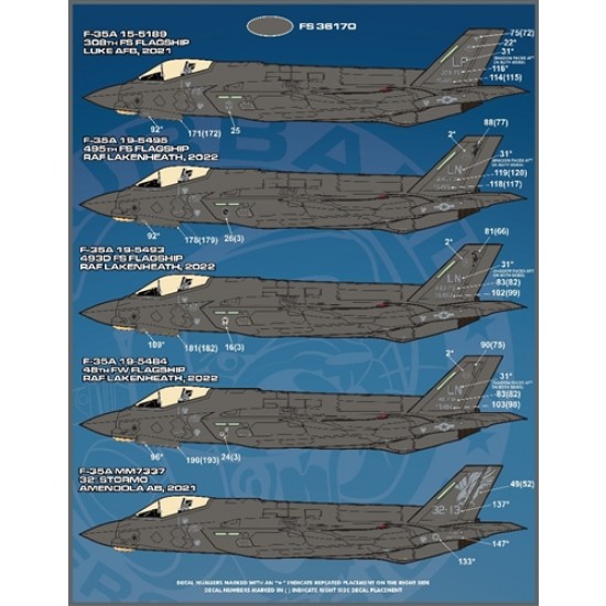 1/72 F-35A Anthology PT IV Decals for Meng/Tamiya kits 1/72 F-35A Anthology PT IV Decals for Meng/Tamiya kits