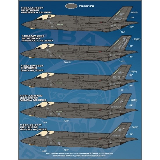 1/72 F-35A Anthology PT IV Decals for Meng/Tamiya kits 1/72 F-35A Anthology PT IV Decals for Meng/Tamiya kits