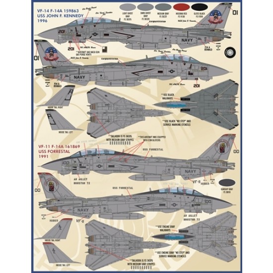 1/48 USN Tomcats Decal P.II - Atlantic Fleet F-14A/B Colours and Markings (REDUX) 1/48 USN Tomcats Decal P.II - Atlantic Fleet F-14A/B Colours and Markings (REDUX)