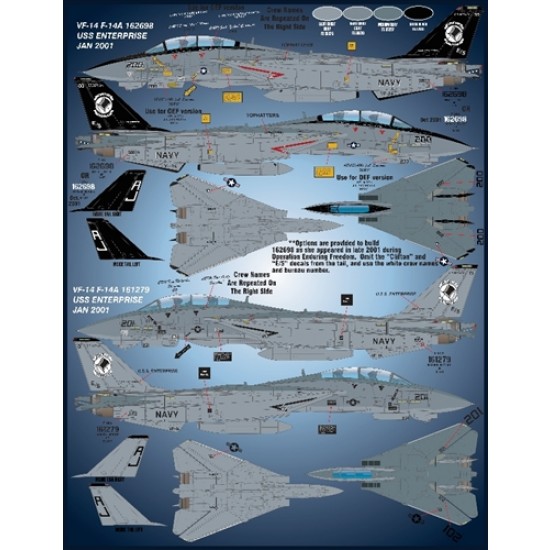 Decals for 1/48 US Navy Tomcat Colours & Markings Part V Decals for 1/48 US Navy Tomcat Colours & Markings Part V