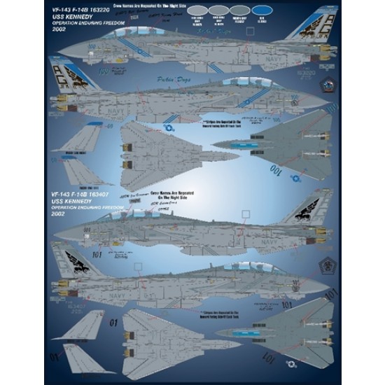Decals for 1/48 US Navy Tomcat Colours & Markings Part V Decals for 1/48 US Navy Tomcat Colours & Markings Part V
